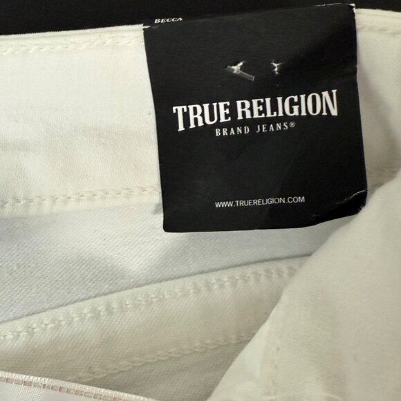 True Religion Becca Mid Rise Bootcut Jeans Womens 29 Flap Pocket Y2K Streetwear - Picture 16 of 16